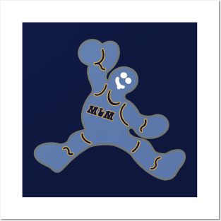 Jumping Memphis Grizzlies Gingerbread Man Posters and Art